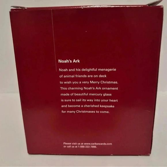 Carlton Cards Noah’s Ark Mercury Glass Ornament - Picture 2 of 6